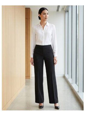 Focus 2000 Black Wide-Leg Dress Pants Size 8